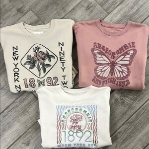 Girls Abercrombie & Fitch Graphic Sweatshirts (3)